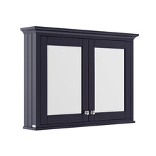 Hudson Reed Old London 1050mm Mirror Cabinet Trad Twilight Blue MDF Vinyl Textured Woodgrain 752x1050x193mm - JJ Building Materials