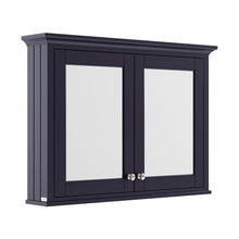Hudson Reed Old London 1050mm Mirror Cabinet Trad Twilight Blue MDF Vinyl Textured Woodgrain 752x1050x193mm - JJ Building Materials
