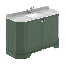 Hudson Reed Old London 1200mm 4-door Angled Unit & Marble Top 1th Trad Hunter Green MDF Vinyl Smooth Matt 888x1236x470mm - LOF860 - JJ Building Materials