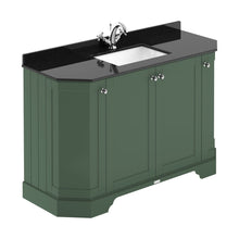 Hudson Reed Old London 1200mm 4-door Angled Unit & Marble Top 1th Trad Hunter Green MDF Vinyl Smooth Matt 888x1236x470mm - LOF862 - JJ Building Materials
