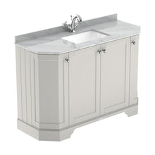 Hudson Reed Old London 1200mm 4-door Angled Unit & Marble Top 1th Trad Timeless Sand MDF Vinyl Textured Woodgrain 888x1236x470mm - LOF460 - JJ Building Materials