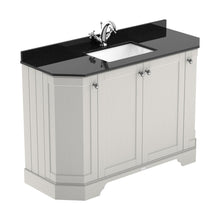 Hudson Reed Old London 1200mm 4-door Angled Unit & Marble Top 1th Trad Timeless Sand MDF Vinyl Textured Woodgrain 888x1236x470mm - LOF462 - JJ Building Materials