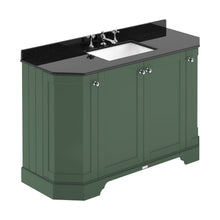 Hudson Reed Old London 1200mm 4-door Angled Unit & Marble Top 3th Trad Hunter Green MDF Vinyl Smooth Matt 888x1236x470mm - LOF859 - JJ Building Materials