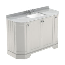 Hudson Reed Old London 1200mm 4-door Angled Unit & Marble Top 3th Trad Timeless Sand MDF Vinyl Textured Woodgrain 888x1236x470mm - LOF457 - JJ Building Materials