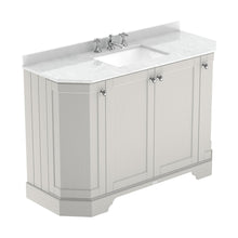 Hudson Reed Old London 1200mm 4-door Angled Unit & Marble Top 3th Trad Timeless Sand MDF Vinyl Textured Woodgrain 888x1236x470mm - LOF458 - JJ Building Materials