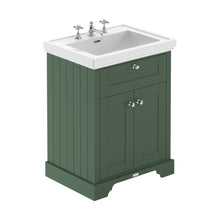 Hudson Reed Old London 600mm 2-door Vanity & Classic Basin 3th Trad Hunter Green MDF Vinyl Smooth Matt 875x630x471mm - JJ Building Materials