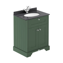Hudson Reed Old London 600mm Cabinet & Marble Top (1th) Trad Hunter Green MDF Vinyl Smooth Matt 886x620x470mm - LOF821 - JJ Building Materials