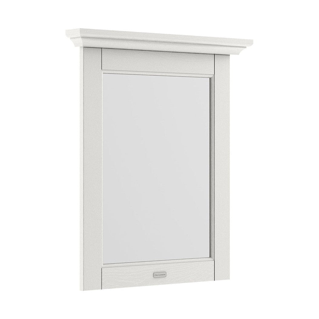 Hudson Reed Old London 600mm Flat Mirror Trad Timeless Sand MDF Vinyl Textured Woodgrain 694x600x68mm - JJ Building Materials