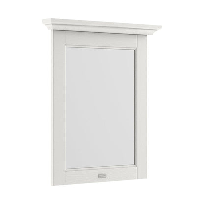 Hudson Reed Old London 600mm Flat Mirror Trad Timeless Sand MDF Vinyl Textured Woodgrain 694x600x68mm - JJ Building Materials