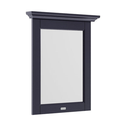 Hudson Reed Old London 600mm Flat Mirror Trad Twilight Blue MDF Vinyl Textured Woodgrain 694x600x68mm - JJ Building Materials