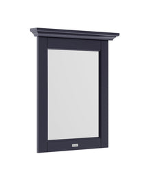 Hudson Reed Old London 600mm Flat Mirror Trad Twilight Blue MDF Vinyl Textured Woodgrain 694x600x68mm - JJ Building Materials