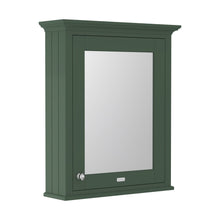 Hudson Reed Old London 600mm Mirror Cabinet Trad Hunter Green MDF Vinyl Smooth Matt 752x650x193mm - JJ Building Materials