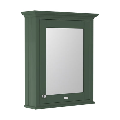 Hudson Reed Old London 600mm Mirror Cabinet Trad Hunter Green MDF Vinyl Smooth Matt 752x650x193mm - JJ Building Materials