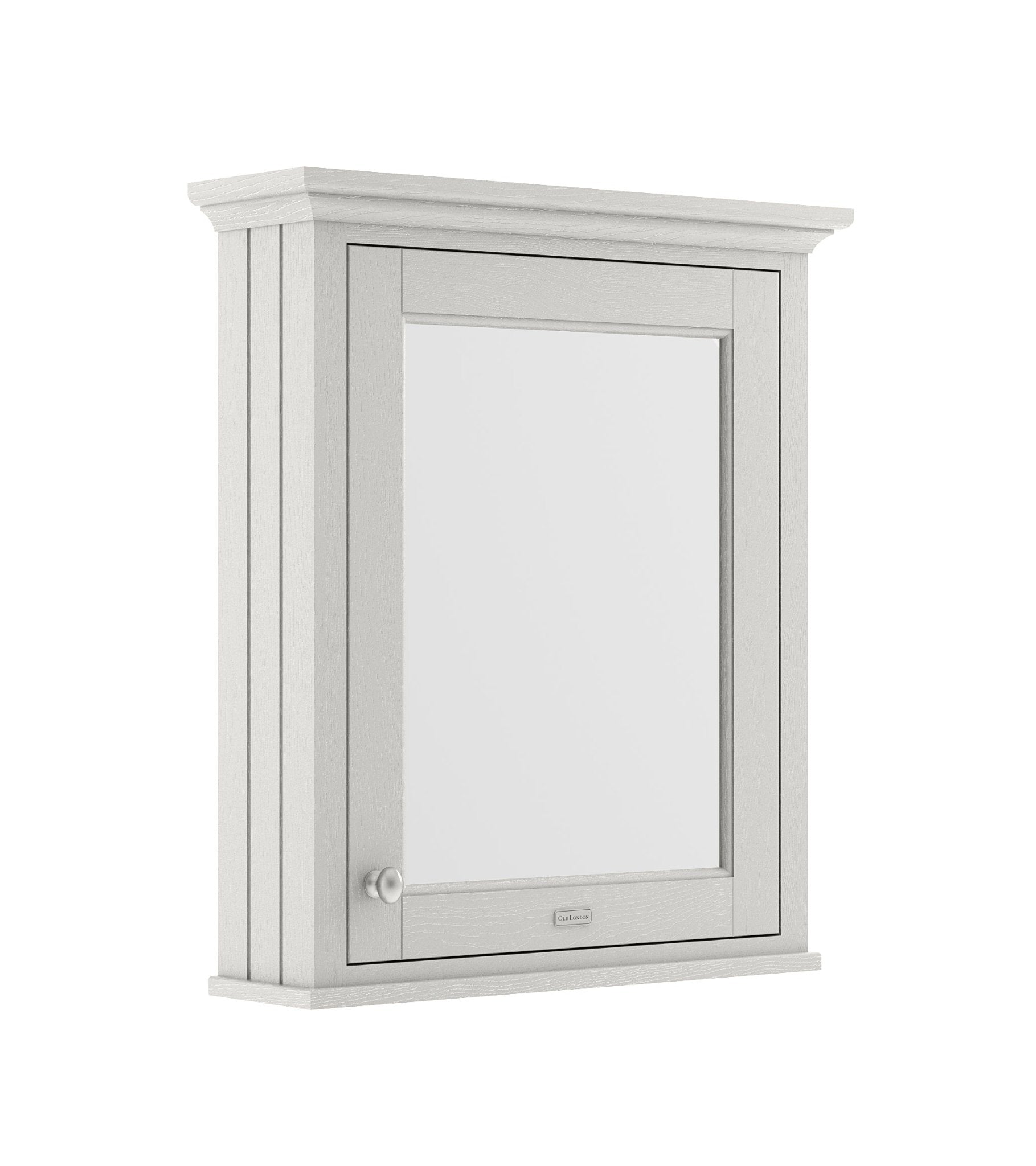 Hudson Reed Old London 600mm Mirror Cabinet Trad Timeless Sand MDF Vinyl Textured Woodgrain 752x650x193mm - JJ Building Materials