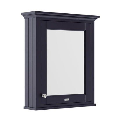 Hudson Reed Old London 600mm Mirror Cabinet Trad Twilight Blue MDF Vinyl Textured Woodgrain 752x650x193mm - JJ Building Materials