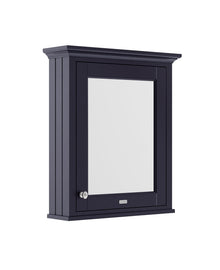 Hudson Reed Old London 600mm Mirror Cabinet Trad Twilight Blue MDF Vinyl Textured Woodgrain 752x650x193mm - JJ Building Materials