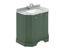 Hudson Reed Old London 750mm 3 - door Angled Unit & Marble Top 1th Trad Hunter Green MDF Vinyl Smooth Matt 888x786x470mm - LOF816 - JJ Building Materials