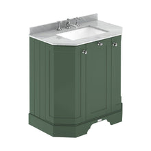 Hudson Reed Old London 750mm 3-door Angled Unit & Marble Top 3th Trad Hunter Green MDF Vinyl Smooth Matt 888x786x470mm - LOF813 - JJ Building Materials