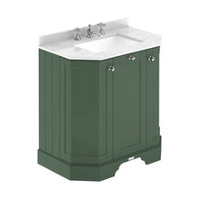 Hudson Reed Old London 750mm 3-door Angled Unit & Marble Top 3th Trad Hunter Green MDF Vinyl Smooth Matt 888x786x470mm - LOF814 - JJ Building Materials