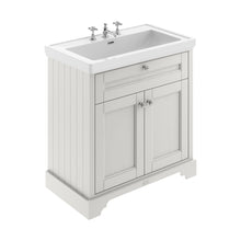 Hudson Reed Old London 800mm 2-door Vanity & Classic Basin 3th Trad Timeless Sand MDF Vinyl Textured Woodgrain 875x830x471mm - JJ Building Materials