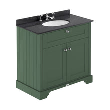 Hudson Reed Old London 800mm Cabinet & Marble Top (3th) Trad Hunter Green MDF Vinyl Smooth Matt 886x820x470mm - LOF830 - JJ Building Materials