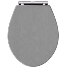 Hudson Reed Old London Carlton Toilet Seat Trad Storm Grey MDF Vinyl,zinc Alloy 60x350x451mm - JJ Building Materials
