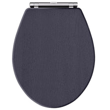Hudson Reed Old London Carlton Toilet Seat Trad Twilight Blue MDF Vinyl,zinc Alloy 60x350x451mm - JJ Building Materials