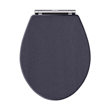 Hudson Reed Old London Carlton Toilet Seat Trad Twilight Blue MDF Vinyl,zinc Alloy 60x350x451mm - JJ Building Materials