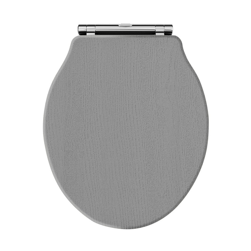 Hudson Reed Old London Ryther Toilet Seat Trad Storm Grey MDF Vinyl,zinc Alloy 60x373x460mm - JJ Building Materials