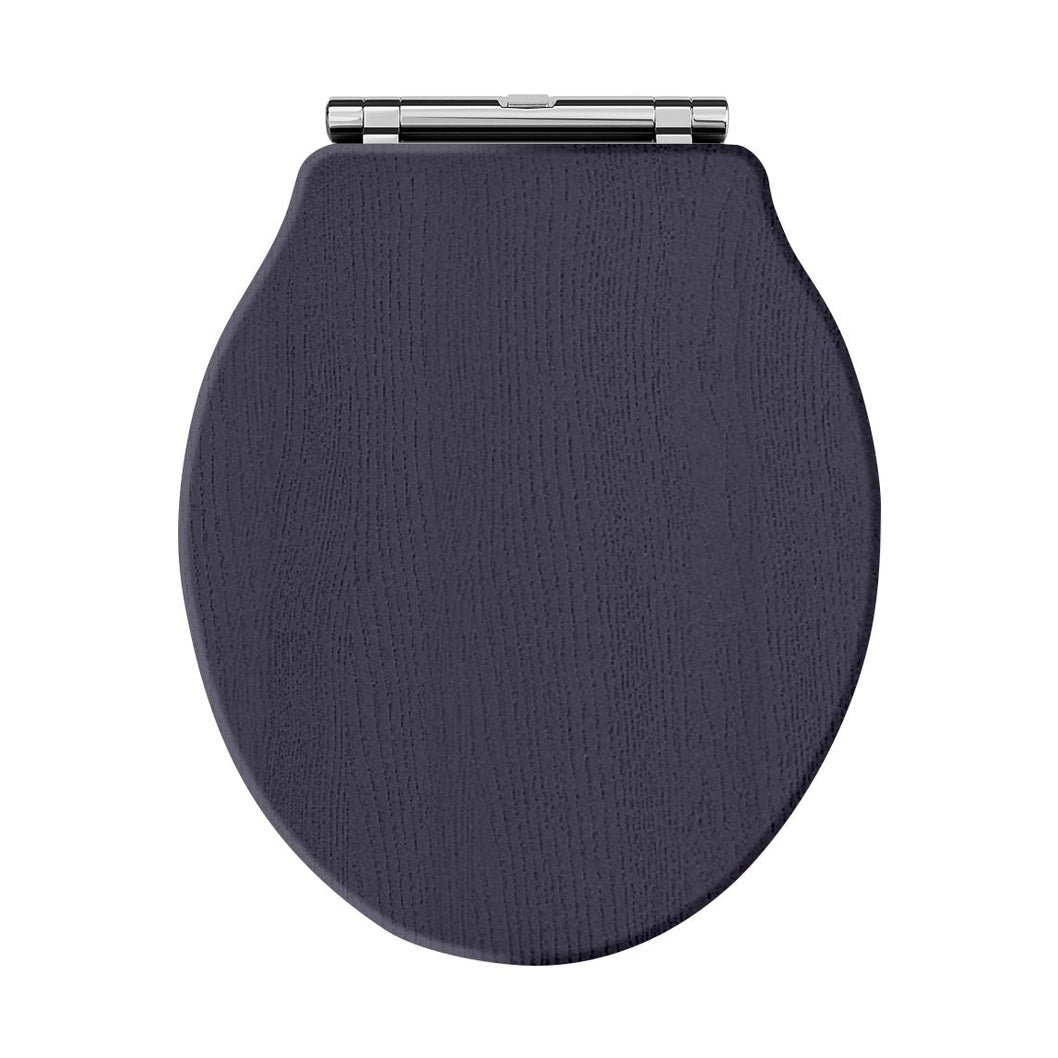 Hudson Reed Old London Ryther Toilet Seat Trad Twilight Blue MDF Vinyl,zinc Alloy 60x373x460mm - JJ Building Materials
