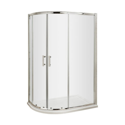 Hudson Reed Pacific 1200 X 900mm Offset Quadrant Contemp Chrome Aluminium,metal 1850x1180x880mm - AQU129 - JJ Building Materials