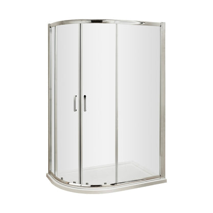 Hudson Reed Pacific 1200 X 900mm Offset Quadrant Contemp Chrome Aluminium,metal 1850x1180x880mm - AQU129H3 - JJ Building Materials
