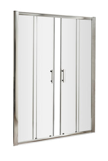 Hudson Reed Pacific 1400mm Double Sliding Door Contemp Chrome Aluminium,metal 1850x1390x44mm - AQSLD14 - JJ Building Materials
