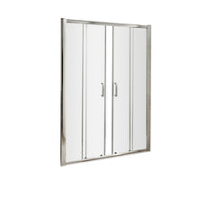 Hudson Reed Pacific 1400mm Double Sliding Door Contemp Chrome Aluminium,metal 1850x1390x44mm - AQSLD14H3 - JJ Building Materials