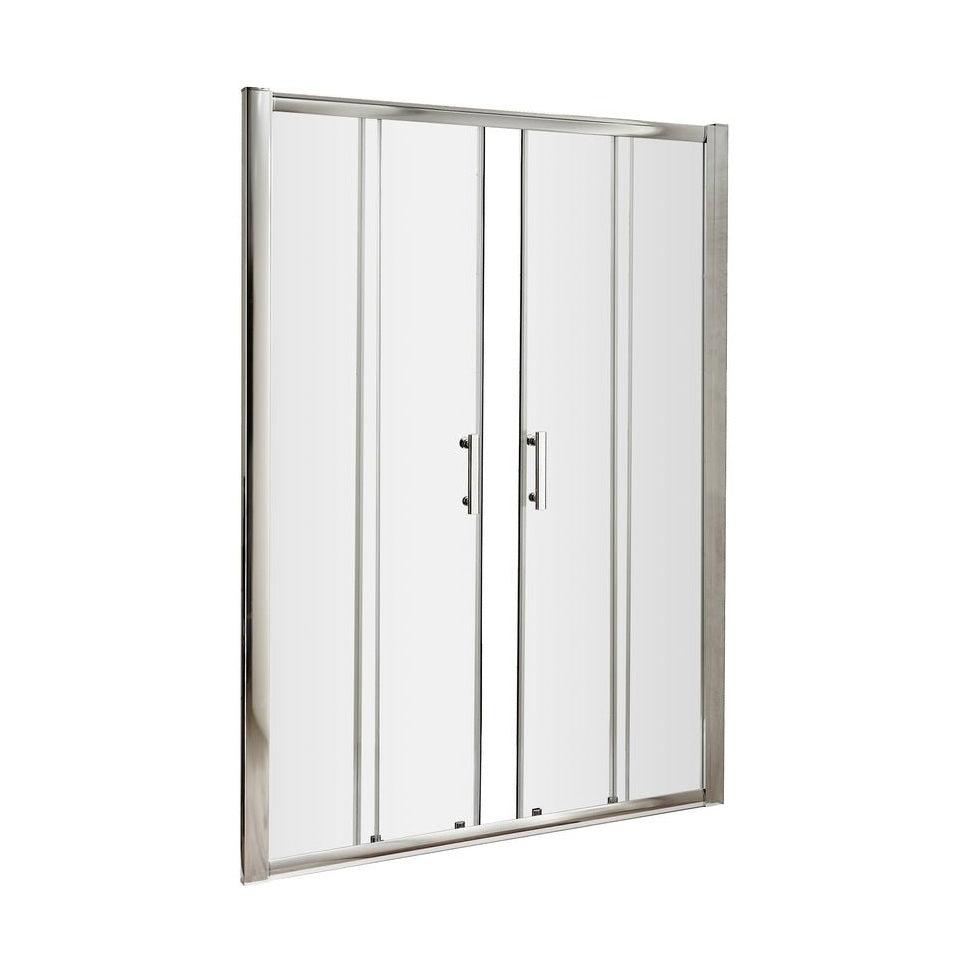 Hudson Reed Pacific 1700mm Double Sliding Door Contemp Chrome Aluminium,metal 1850x1690x44mm - AQSLD17 - JJ Building Materials