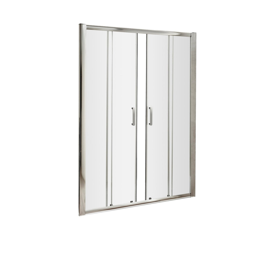 Hudson Reed Pacific 1700mm Double Sliding Door Contemp Chrome Aluminium,metal 1850x1690x44mm - AQSLD17H3 - JJ Building Materials