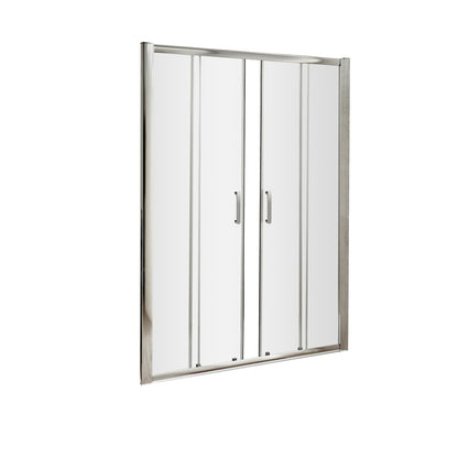 Hudson Reed Pacific 1700mm Double Sliding Door Contemp Chrome Aluminium,metal 1850x1690x44mm - AQSLD17H3 - JJ Building Materials