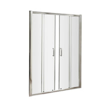 Hudson Reed Pacific 1700mm Double Sliding Door Contemp Chrome Aluminium,metal 1850x1690x44mm - AQSLD17H3 - JJ Building Materials