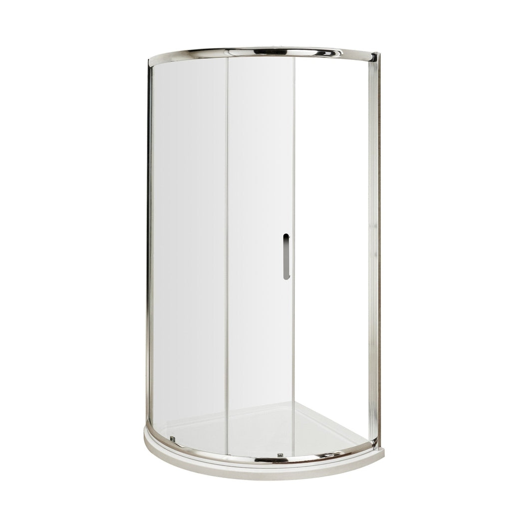 Hudson Reed Pacific 860mm Single Entry Quadrant Contemp Chrome Aluminium,metal 1850x910x910mm - AQSE1H3 - JJ Building Materials