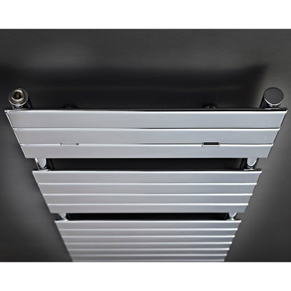 Hudson Reed Piazza Heated Towel Rail Contemp Chrome Steel 1213x500x45mm - JJ Building Materials