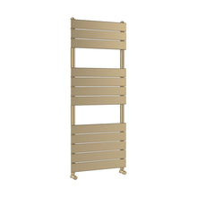 Hudson Reed Piazza Square Flat Towel Radiator 1213x500 Contemp Brushed Brass Steel 1213x500x100mm - JJ Building Materials