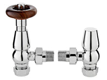 Hudson Reed Radiator Valves Camden Angled Thermostatic Valve Trad Chrome Brass 131x55x97mm - JJ Building Materials