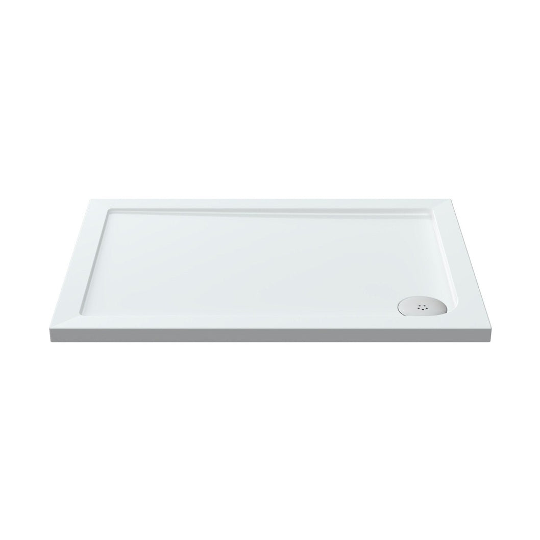 Hudson Reed Rectangular Trays Rectangular Shower Tray 1000 X 700mm Contemp White Acrylic Capped Abs Caco3 And Pu - JJ Building Materials