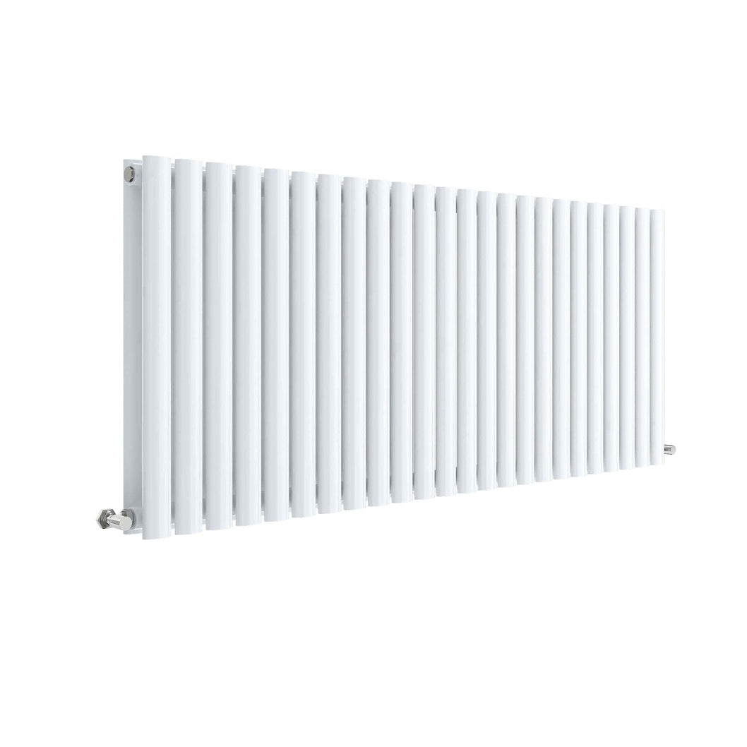 Hudson Reed Revive Horizontal Double Panel Radiator 600 X 1398 Contemp White High Gloss Steel 600x1398x78mm - JJ Building Materials