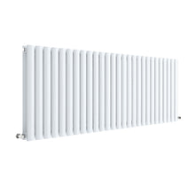 Hudson Reed Revive Horizontal Double Panel Radiator 600 X 1572 Contemp White High Gloss Steel 600x1572x78mm - JJ Building Materials