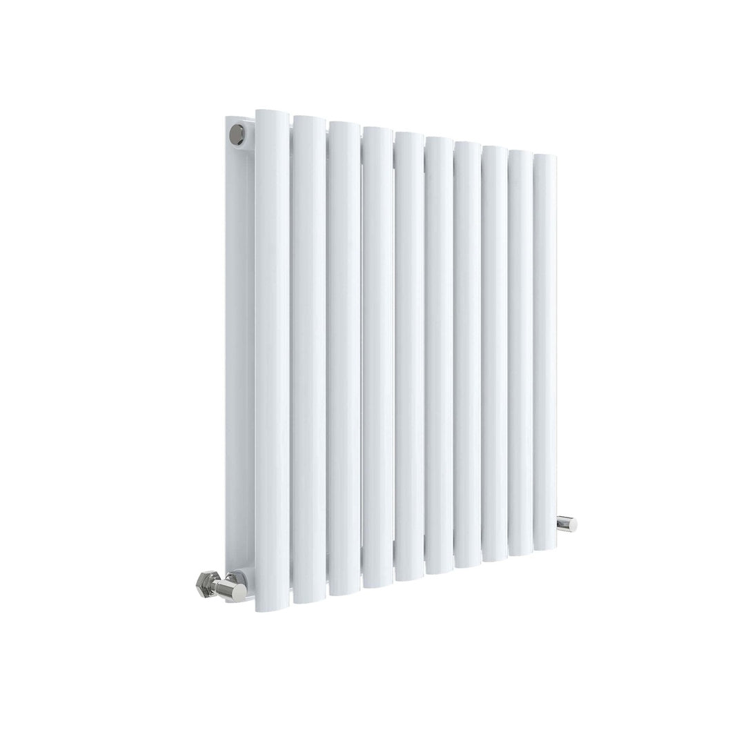 Hudson Reed Revive Horizontal Double Panel Radiator 600 X 586 Contemp White High Gloss Steel 600x586x78mm - JJ Building Materials