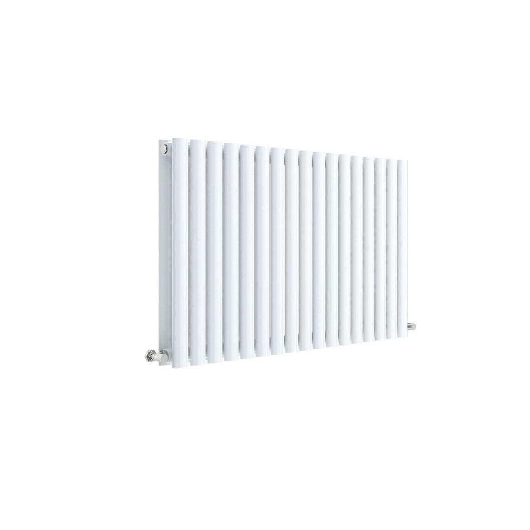 Hudson Reed Revive Horizontal Double Panel Radiator 600 X 992 Contemp White High Gloss Steel 600x992x78mm - JJ Building Materials