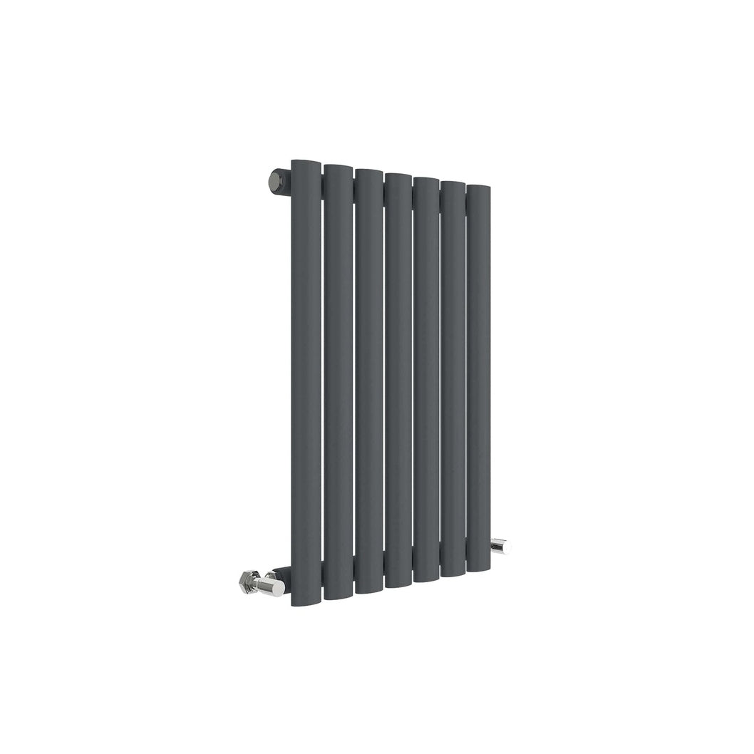 Hudson Reed Revive Horizontal Single Panel Radiator 600 X 412 Contemp Anthracite Steel 600x412x55mm - JJ Building Materials