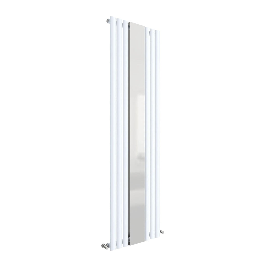 Hudson Reed Revive Single Panel Radiator With Mirror 1800 X 499 Contemp White High Gloss Steel 1800x499x55mm - JJ Building Materials