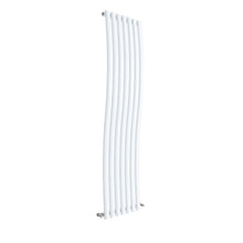 Hudson Reed Revive Wave Designer Radiator 1785 X 413 Contemp White High Gloss Steel 1785x413x90mm - JJ Building Materials